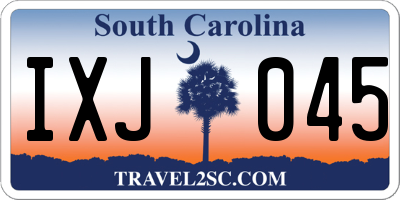 SC license plate IXJ045