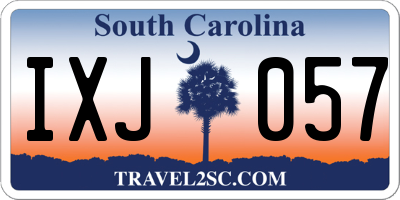 SC license plate IXJ057