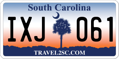 SC license plate IXJ061