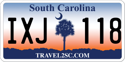 SC license plate IXJ118