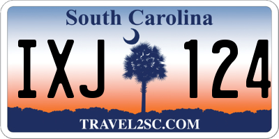 SC license plate IXJ124