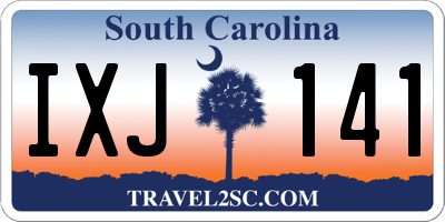 SC license plate IXJ141