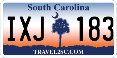 SC license plate IXJ183