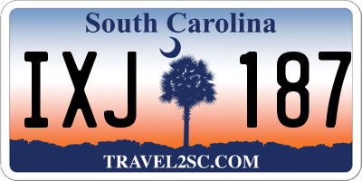 SC license plate IXJ187