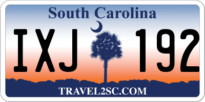 SC license plate IXJ192