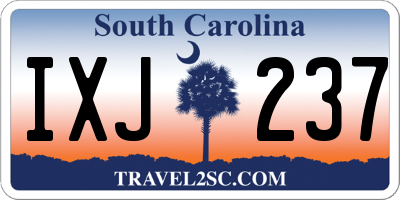 SC license plate IXJ237