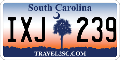 SC license plate IXJ239