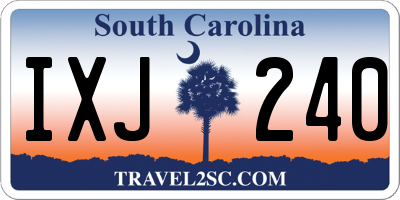 SC license plate IXJ240