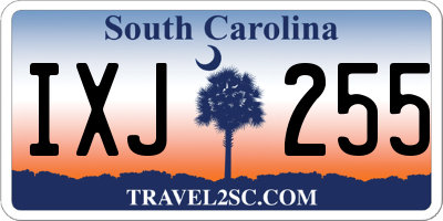 SC license plate IXJ255