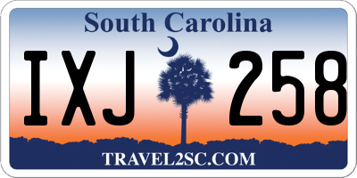 SC license plate IXJ258