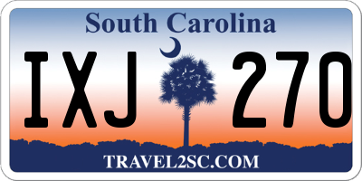 SC license plate IXJ270