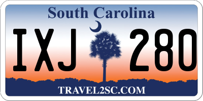 SC license plate IXJ280