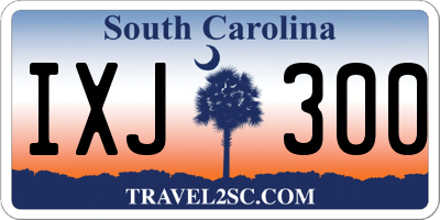 SC license plate IXJ300