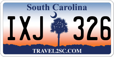 SC license plate IXJ326