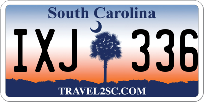 SC license plate IXJ336