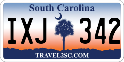 SC license plate IXJ342