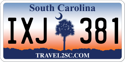 SC license plate IXJ381