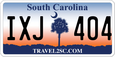 SC license plate IXJ404