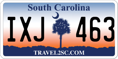 SC license plate IXJ463