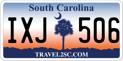 SC license plate IXJ506