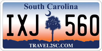SC license plate IXJ560