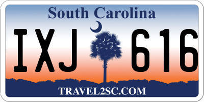 SC license plate IXJ616