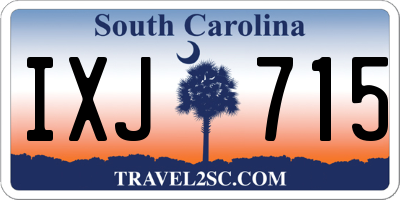SC license plate IXJ715