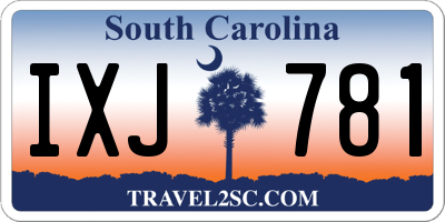 SC license plate IXJ781
