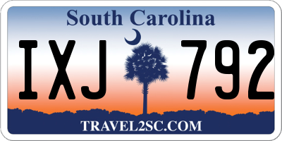 SC license plate IXJ792