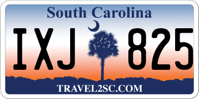 SC license plate IXJ825