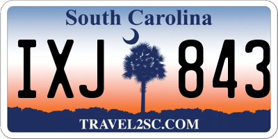 SC license plate IXJ843