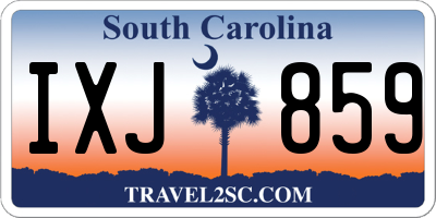 SC license plate IXJ859