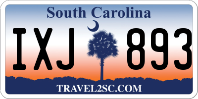 SC license plate IXJ893