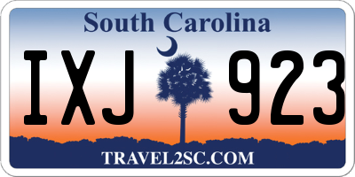 SC license plate IXJ923