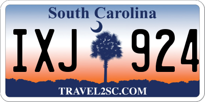 SC license plate IXJ924