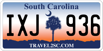 SC license plate IXJ936