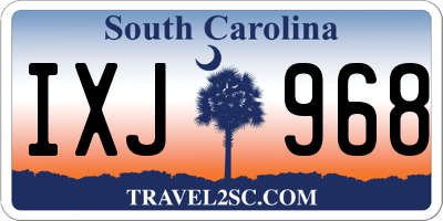 SC license plate IXJ968
