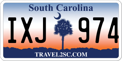SC license plate IXJ974