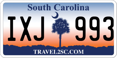 SC license plate IXJ993