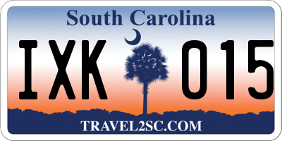 SC license plate IXK015