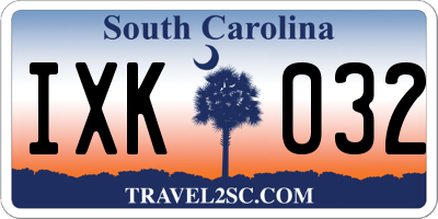 SC license plate IXK032