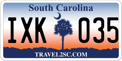 SC license plate IXK035