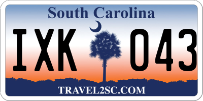 SC license plate IXK043