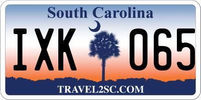 SC license plate IXK065