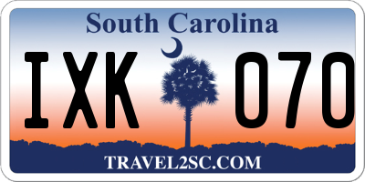 SC license plate IXK070