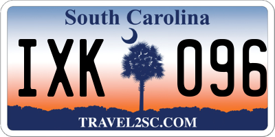 SC license plate IXK096