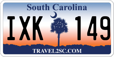 SC license plate IXK149