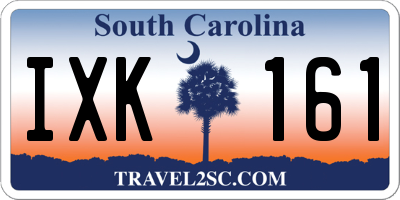 SC license plate IXK161