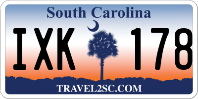 SC license plate IXK178