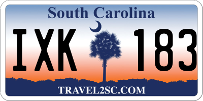 SC license plate IXK183